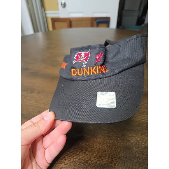 Dunkin Donuts Tampa Bay Buccaneers Black Visor Hat Adjustable - Picture 14 of 16